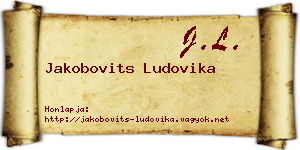Jakobovits Ludovika névjegykártya